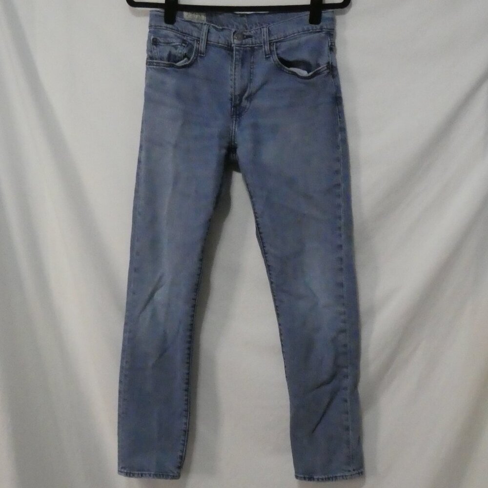 LEVI'S 502 Jeans W 29 L 32 Regular Taper Fit Med Wash Blue Denim Natural Fading